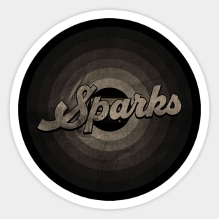 Sparks First Name Retro Tape Pattern Vintage Styles Sticker